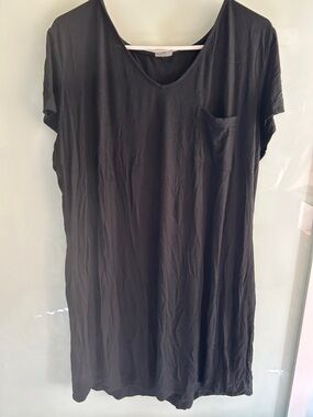 Soma Black Short Sleeve V-Neck Pocket Dress